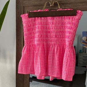 💖 pink and white Lily Pulitzer strapless top 💖 size S